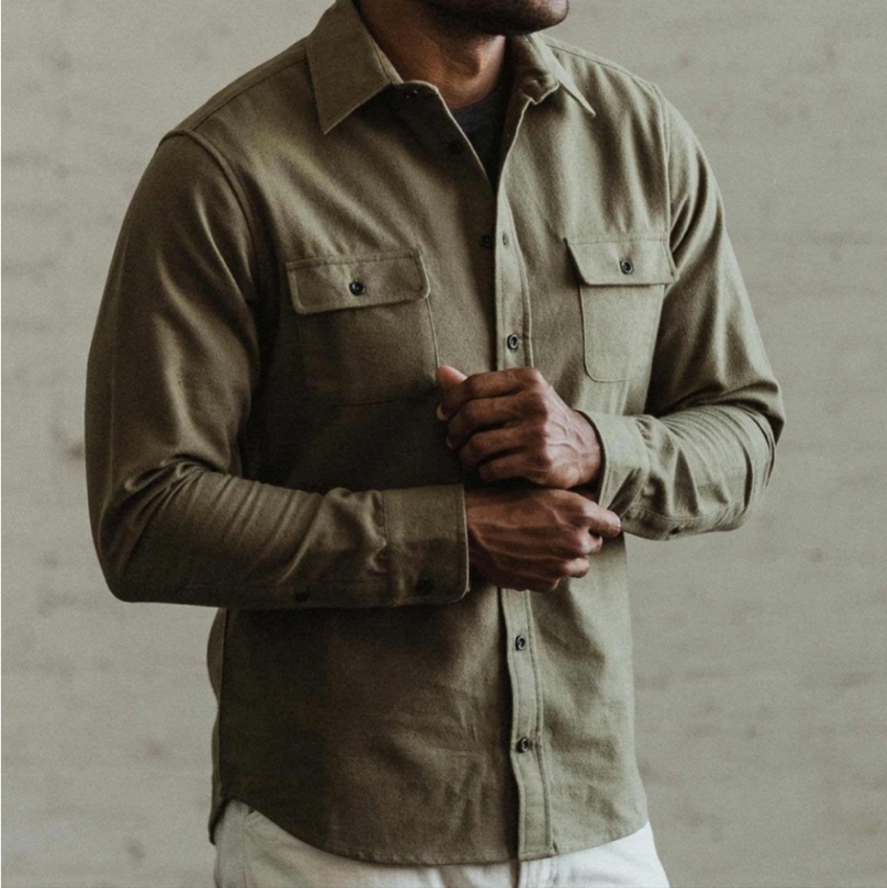 Taylor Stitch Olive Casual Button Down Shirt